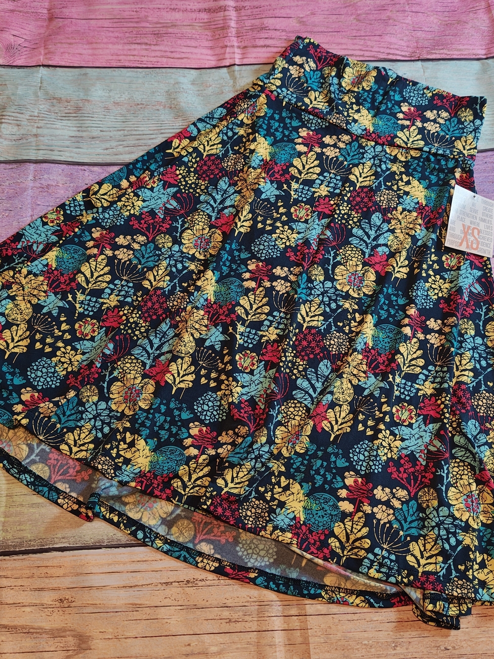 XS Floral LuLaRoe Azure Skirt #1157